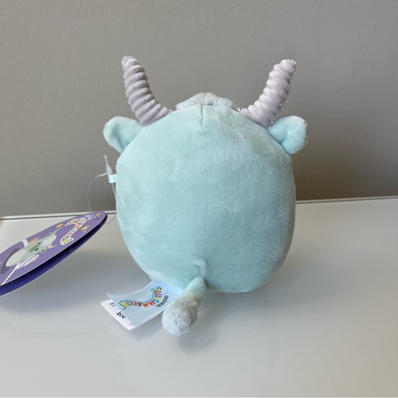 NWT Squishmallows Easter Set Of 2 - Iver Mint green Highland Cow Capsule 4” & 8” - Picture 9 of 14